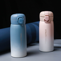 Couple Insulation Cups Lady Brief Portable Cute Kettle Large Capacity Stainless Steel Children Elementary School Kids Water Glass Subman