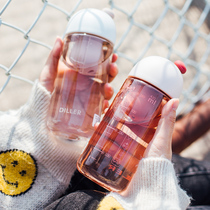 tritan water cup female summer cute girl student bubble tea cup creative personality trend plastic cup ins