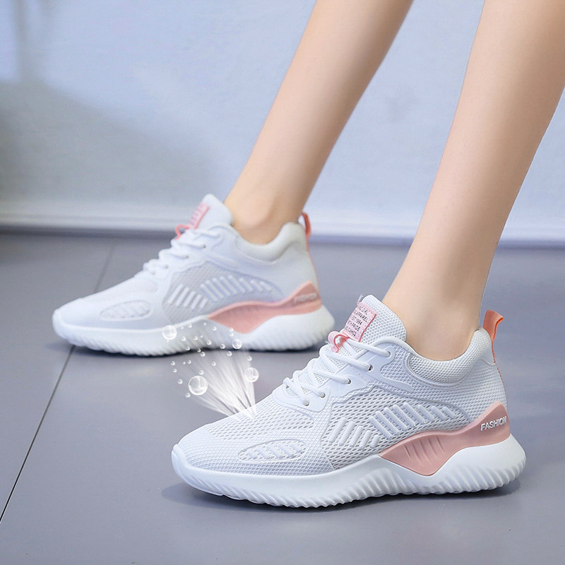 Niu Domineering new square dance women's shoes white mesh breathable sports ghost step dance shoes outer wear fashion casual women's summer