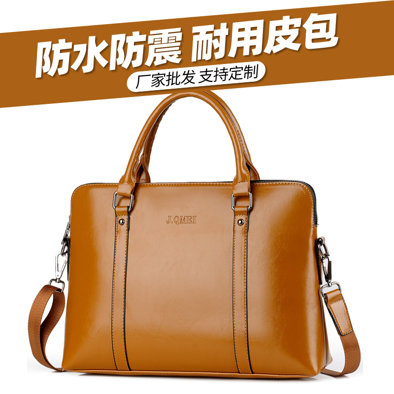 Suitable for Lenovo Apple Dell ASUS HP Shenzhou Xiaomi Huawei Glory 13 3 14 15 6 inch 16 inch leather bag men and women shoulder handbag laptop bag business briefcase