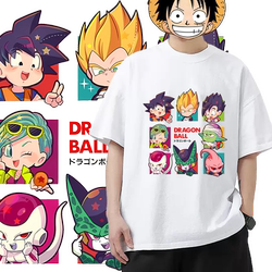 Dragon Ball Dragon Ball Q Version T-Shirt Pure Cotton Top Short-Sleeved Summer Unisex Couple Student Anime Parent-Child Outfit