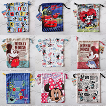 Japans DAISO Disney Mickey Minnie travel cloth drawing rope art corset pocket storage bag