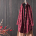 Áo khoác cotton và vải lanh nữ mùa thu đông 2018 mới rộng kích thước lớn hoa gió dân tộc cộng với áo nhung dày dài áo gió áo phao dáng dài hàn quốc Trench Coat