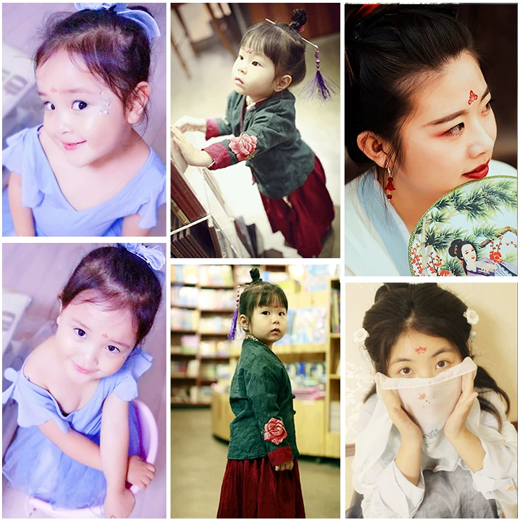 Hanfu, painted tattoo stickers, style, long-term effect