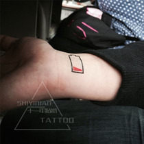 Mobile Phone Battery Power Sign Tattoo Sticker South Korea Cartoon Small Fresh Wrist Ankle Emulation Tattoo Sticker