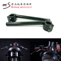 Motorcycle retro modified split handlebar CNC aluminum alloy handlebar WY Wuyang street car GN Prince CBT wild wolf
