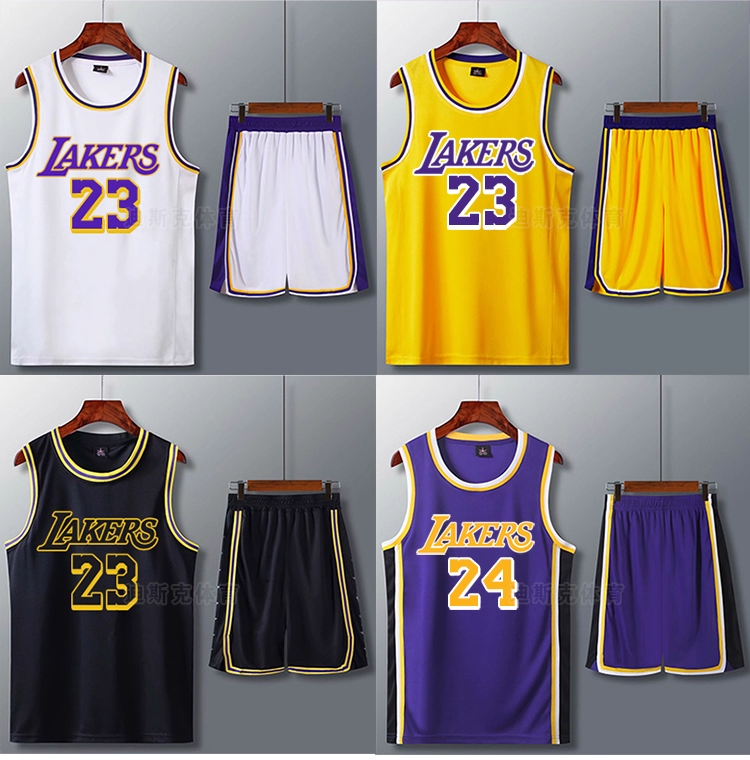James jersey Lakers phiên bản đô thị của bộ đồng phục bóng rổ phù hợp với nam Kobe Bryant đồng phục đội in áo mua DIY
