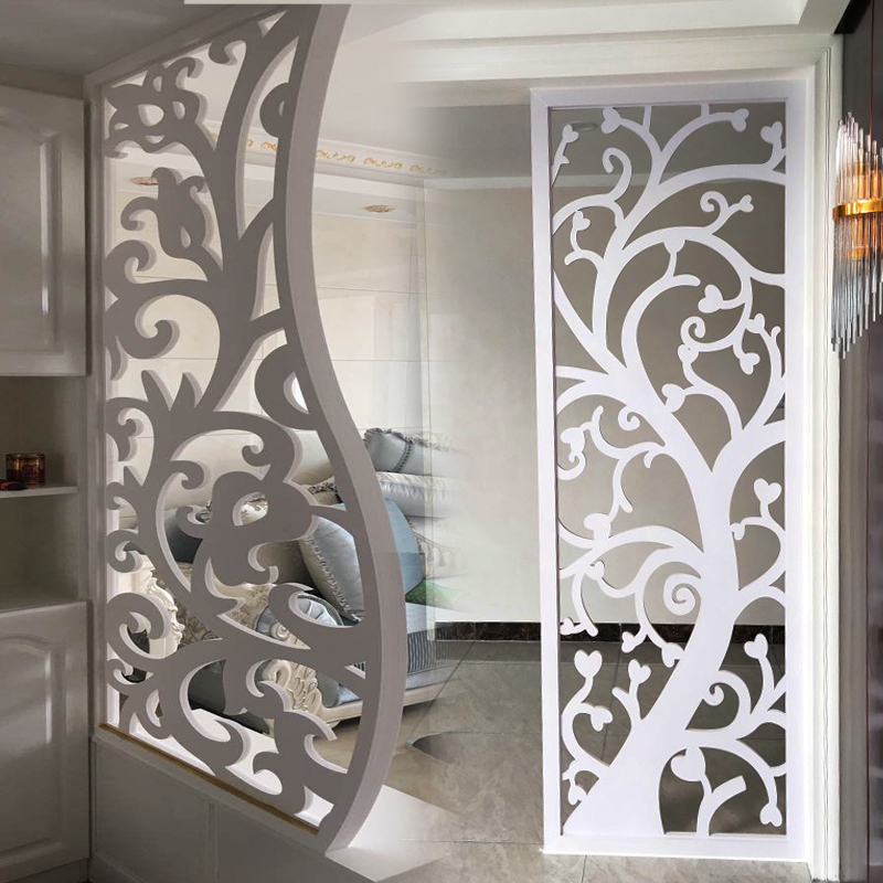 Customized hollow carved board partition aisle ceiling living room entrance European style background wall screen Board
