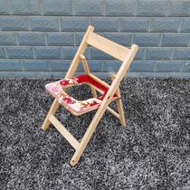 Folding toilet chair with backrest Elderly pregnant woman Mobile toilet Wooden stool Toilet chair stool