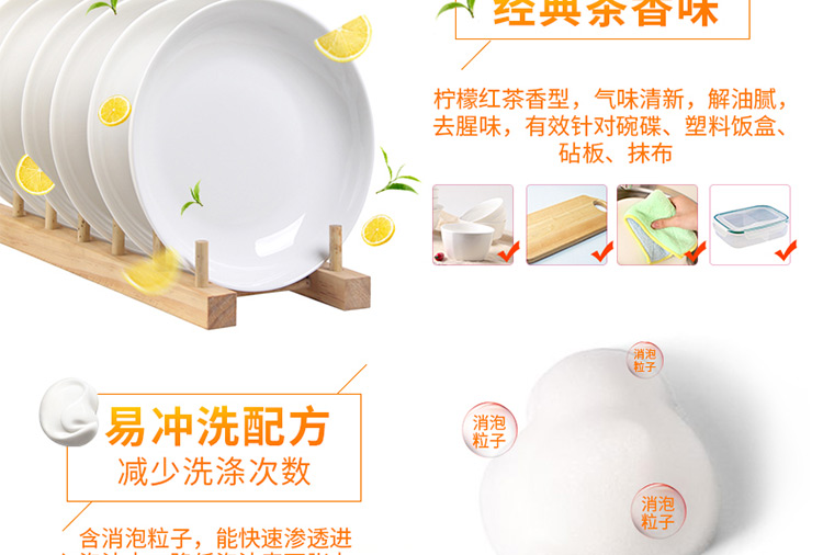 白猫洗洁精家用小瓶厨房洗碗液家庭装柠檬红茶500g 白猫洗洁精家用小瓶厨房洗碗液家庭装柠檬红茶500g