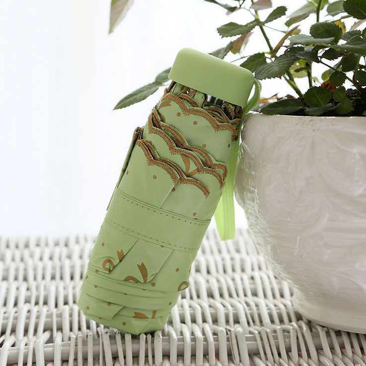 大地花烫金蝴蝶结黑胶伞无折叠 轻扁形遮阳防晒防紫外线太阳伞