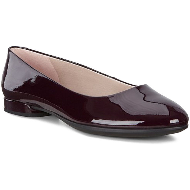 ECCO love step women's shoes 2020 spring low-heeled grandma shoes casual shoes patent leather round head comfortable large size 208003