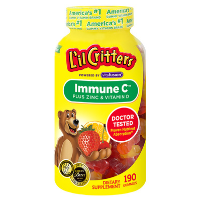 丽贵lilcritters美国小熊软糖维生素c儿童vc片免疫力维生素c宝宝