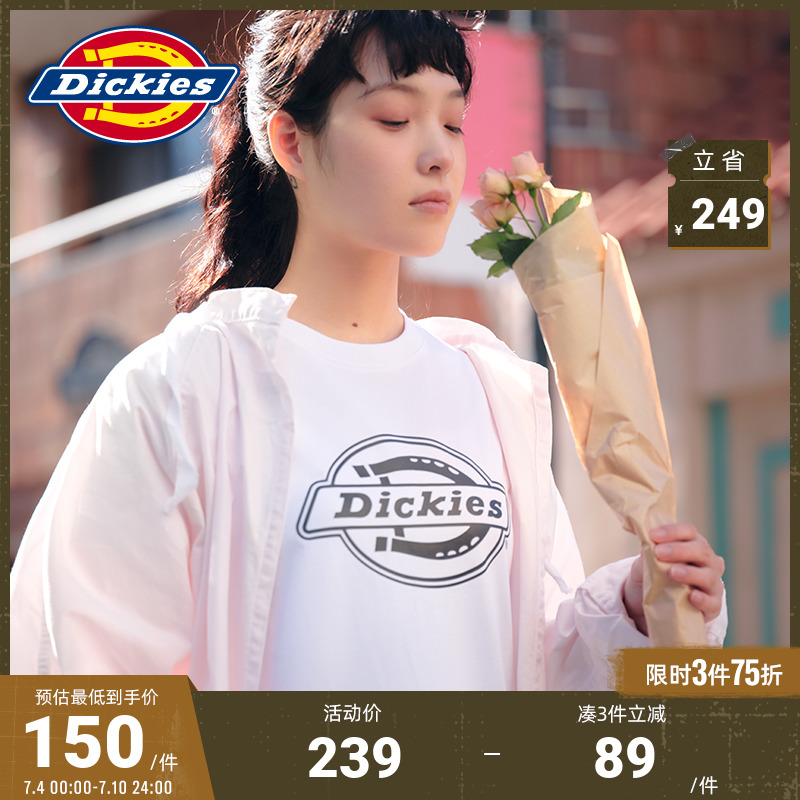 Dickies tooling style letter printing LOGO dress female summer good casual short-sleeved T-shirt