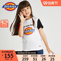 Dickies childrens clothing men and women in children short sleeve t-shirt logo printing color color sleeve cotton top summer 9002