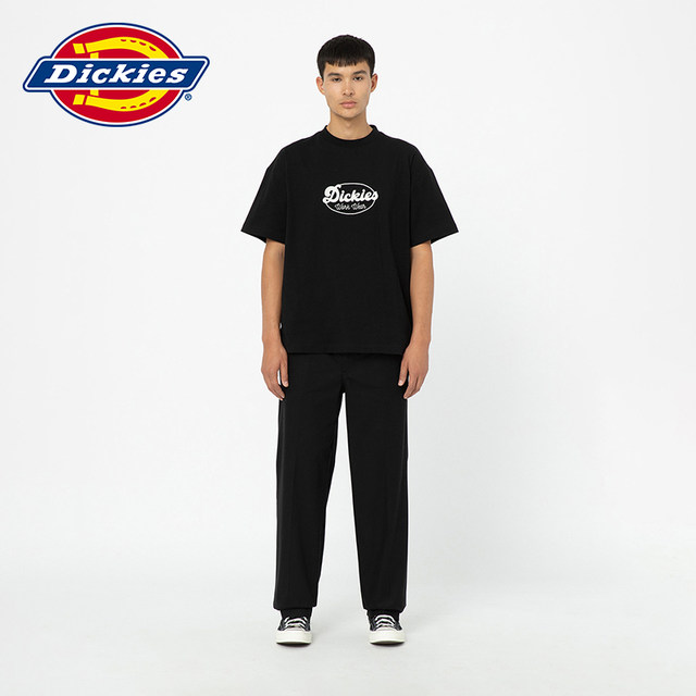 Dickies ຊຸດກາງແຈ້ງແບບ retro ເສື້ອຍືດແຂນສັ້ນແບບສະບາຍຂອງອາເມລິກາແມ່ນວ່າງ ເໝາະ ສຳ ລັບຄູ່ຜົວເມຍຊາຍແລະຍິງ