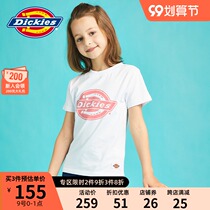 Dickies childrens clothing men and women in children short sleeve t-shirt color logo printing casual cotton top summer 9007
