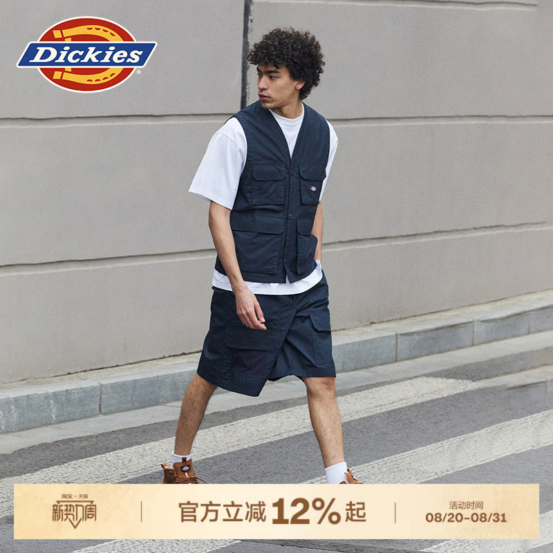 Dickies 26 Spring/Summer Four-Pocket Work Vest, Mesh Lining, Casual Loose Mountain Style J