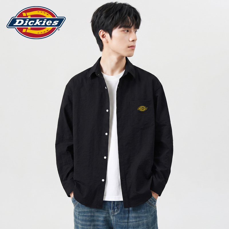 Dickies Trendy Casual Versatile Long-Sleeve Shirt for Men, 2026 Autumn Button-Up Cardigan Jacket Y Dickies Trendy Casual Versatile Long-Sleeve Shirt for Men, 2026 Autumn Button-Up Cardigan Jacket Y