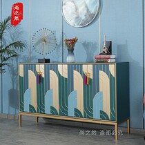 Solid wood light and luxurious closing cabinet In-house Feng Shui Door Hall Cabinet Decorated Dining Side Cabinet Shoes Cabinet Living-room Partition Cabinet minimalist Hyundai