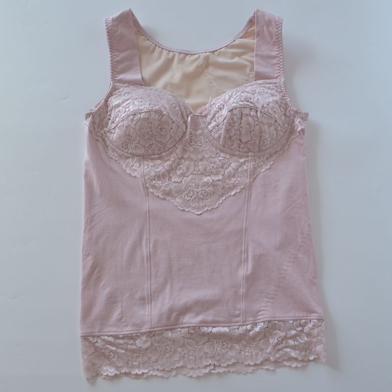 Nhật Bản không có vòng thép áo sơ mi nữ bằng vải cotton bụng đẹp trở lại cơ thể bó sát đồ lót mùa thu và mùa đông cơ sở miễn phí áo ngực áo body mỏng nhẹ