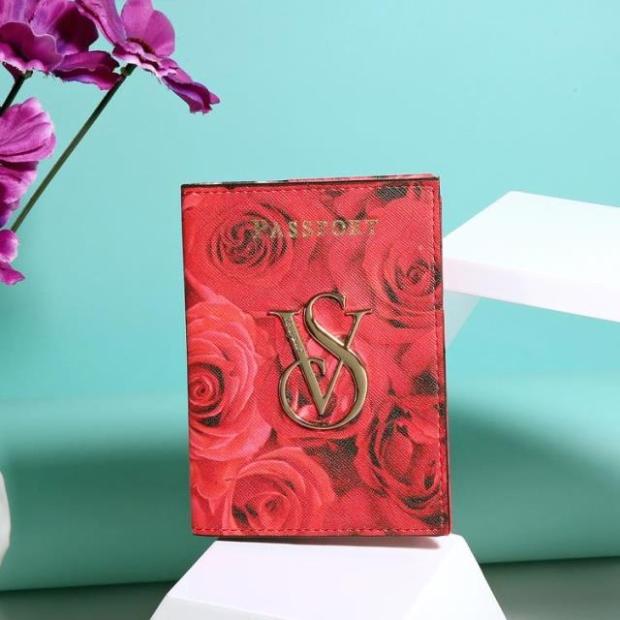 Victoria Secret Pack Hộ chiếu Hộ chiếu Gói tài liệu Túi hộ chiếu VS Hộ chiếu VS Túi VS bao hộ chiếu khắc tên
