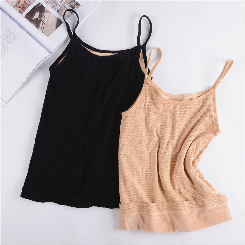 Warm vest woman thickened with velvety tight fit winter fever coat female hit bottom harness with sleeveless anti-cold autumn clothes