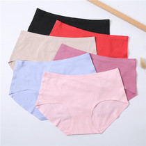 Wholesale Special Price Lady Pure Cotton No-Scratched Briefs Female One-Piece Middle Waist Triangle Full Cotton Big Code Girl Sexy Cotton