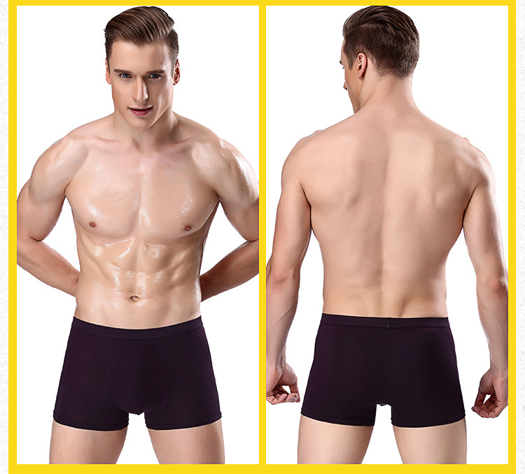 Của nam giới thanh niên đồ lót phương thức lỏng tre sợi boxer tóm tắt 200 kg XL 6XL bốn góc quần phẳng