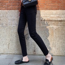Yang Xiaolu one second big long leg God pants denim pencil pants female high waist slim slim slim small feet trousers autumn