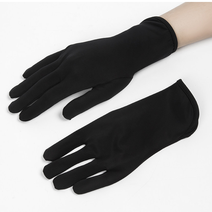 Handsome Jewelry Gloves Women Operator Guide to Sale Gold Store Black and White Looking Work Show Gloves