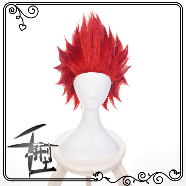 Afro Red Hair Reaching for the Sky Short Hair Cosplay Wig Fake Hair Afro Red Hair Reaching for the Sky Short Hair Cosplay Wig Fake Hair