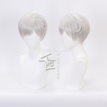 Agreed Neverland Norman Norman silvery white short hair styling men cos wig wig