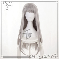Blend s tune cafe Kanzaki Rizhao silver gray long straight hair cos wig fake hair
