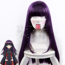 Master Double Star Onmyoji heroine Huano Hongxu Dark purple flat bangs cosplay Anime Wig