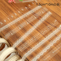 Cute little fresh transparent lace small roll tape Handmade tape DIY decorative stickers Album stickers