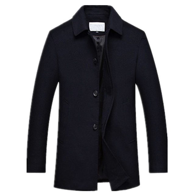 Woodpecker High-End Woolen Jacket for Men, Autumn and Winter Short Style, Thickened Large Size Woolen Coat for Middle-Aged and Elderly People