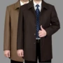 Mùa thu và mùa đông áo len trung niên nam dài cộng với phân bón để tăng ve áo và nhung dày áo len cha áo rét nam
