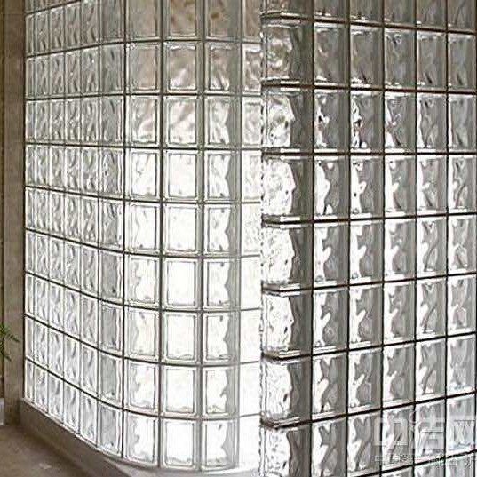 197 * 147 * 80 ultra white glass brick rectangular hollow light transmission transparent partition wall living room