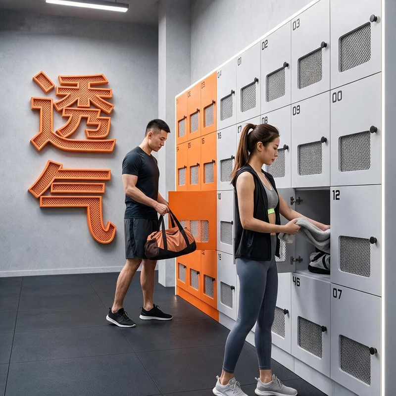 Leke-Style Mesh See-Through Storage Locker, 24-Hour Gym-Specific Member Locker, Shengdi Furniture Changing Locker Leke-Style Mesh See-Through Storage Locker, 24-Hour Gym-Specific Member Locker, Shengdi Furniture Changing Locker
