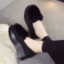 Giày tuyết nữ 2018 mới đôi giày cotton nữ mùa đông cộng với nhung thấp giúp giày ống ngắn nữ ấm áp không trơn trượt giày nữ sinh viên Giày cắt thấp
