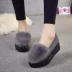 Giày tuyết nữ 2018 mới đôi giày cotton nữ mùa đông cộng với nhung thấp giúp giày ống ngắn nữ ấm áp không trơn trượt giày nữ sinh viên