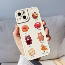 Cookie cartoon degradable Apple 13 mobile phone case iPhone13Promax beige 13Pro all-inclusive lens thirteen fun cute 13p new ip simple Pro m