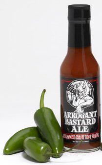 Arrogant Bastard ale Jalapeno Head Hot Sauce Stone