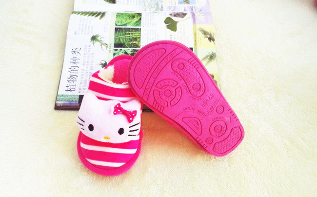 Pantoufles enfants en suède pour hiver - semelle plastique - Ref 1005248 Image 21