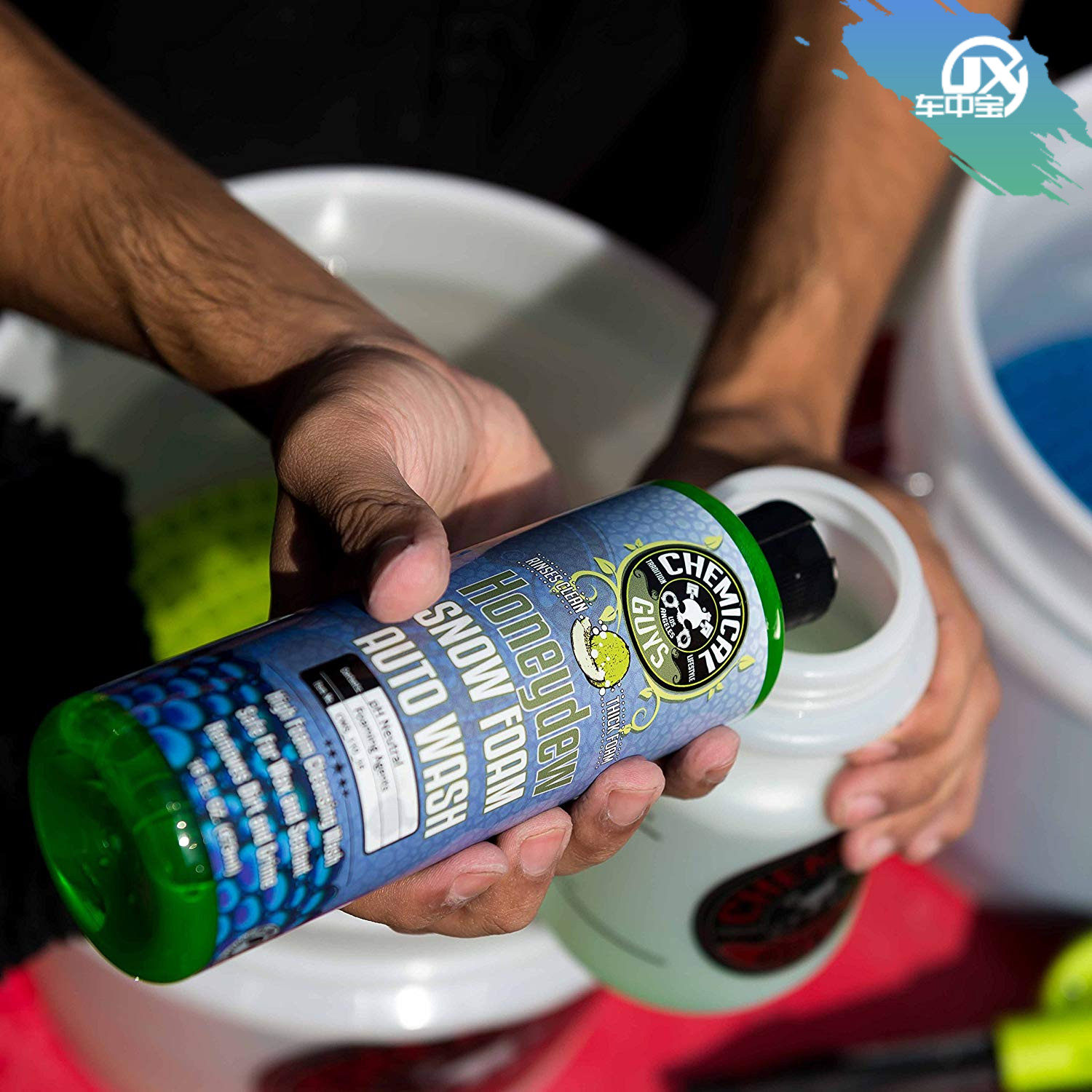 Chemical Boy Honeydew Melon Upper Light Carwash Liquid Full Color Series General Water Wax Foam Powerful Decontamination High Bubble With Wax Large Bucket
