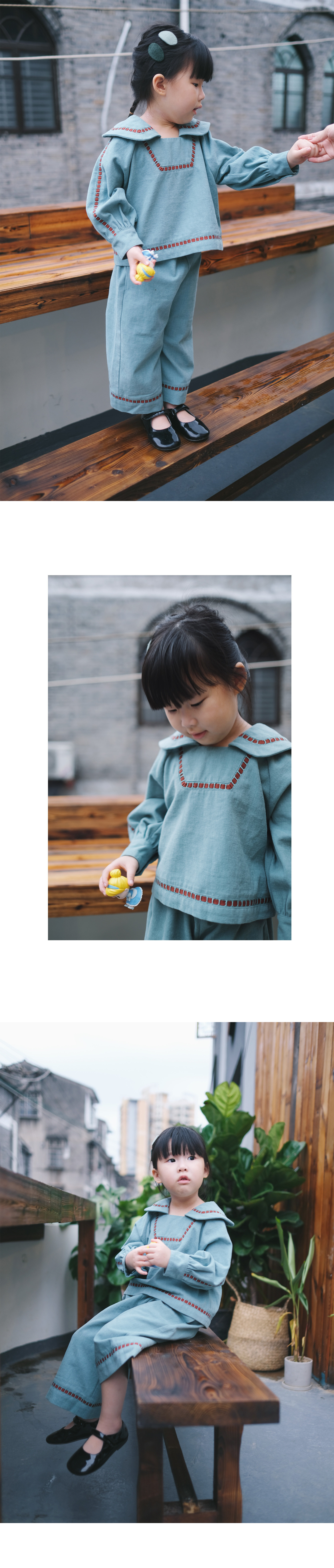 CoeYoKids осень и зима Стильный и теплый из озеро зеленый цвет hit щеткой детский сад установите 
