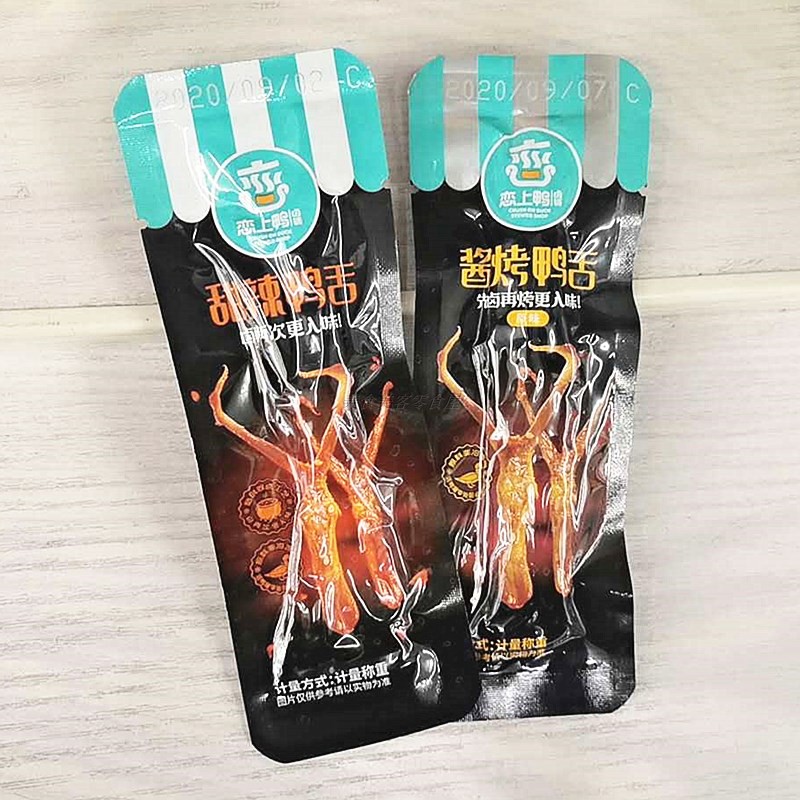 Romance on duck sweet hot sauce roast duck tongue Independent small bag Bulk 500g Vacuum packaged Brine Cooked Food Casual Little Snack