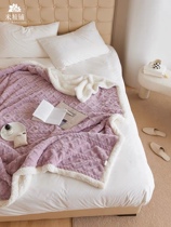 The shopkeeper recommends taffy fleece blanket thickened soft sheep lamb fleece coral fleece blanket office nap blanket