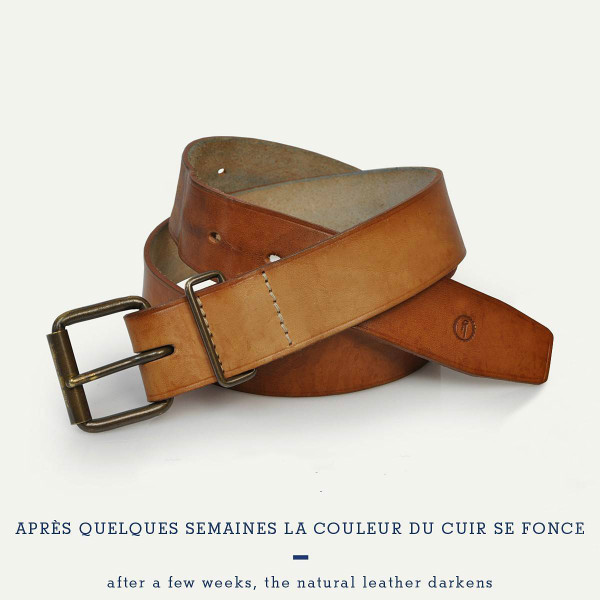 Spot exclusive agent French handmade Bleu de Chauffe Fred leather belt 3 colors